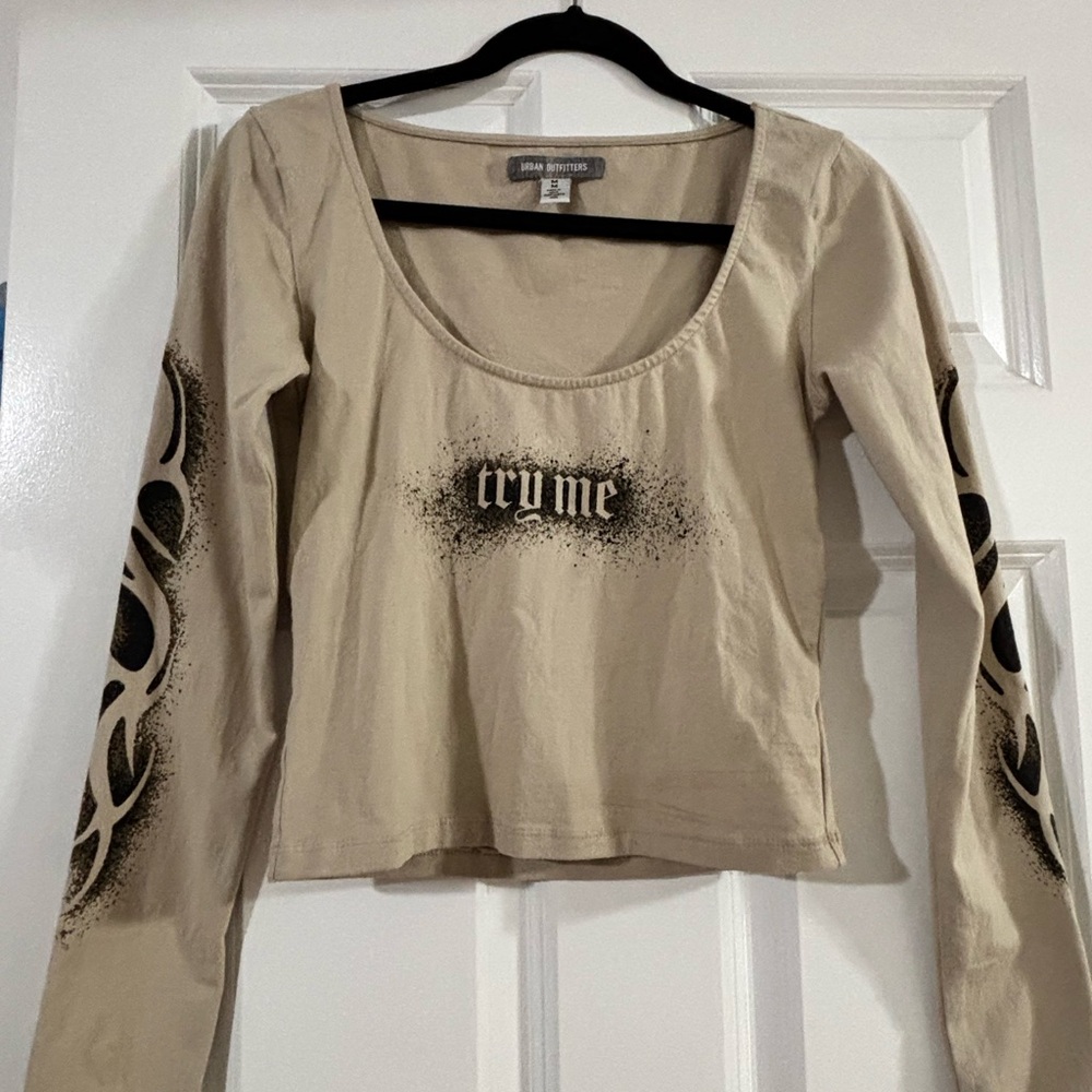 Urban Outfitters Tan Long Sleeve Top